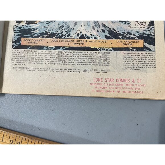 DC Comics Hercules Unbound #4 May 1976 Immortal Warrior England Bagged Boarded - Picture 3 of 7